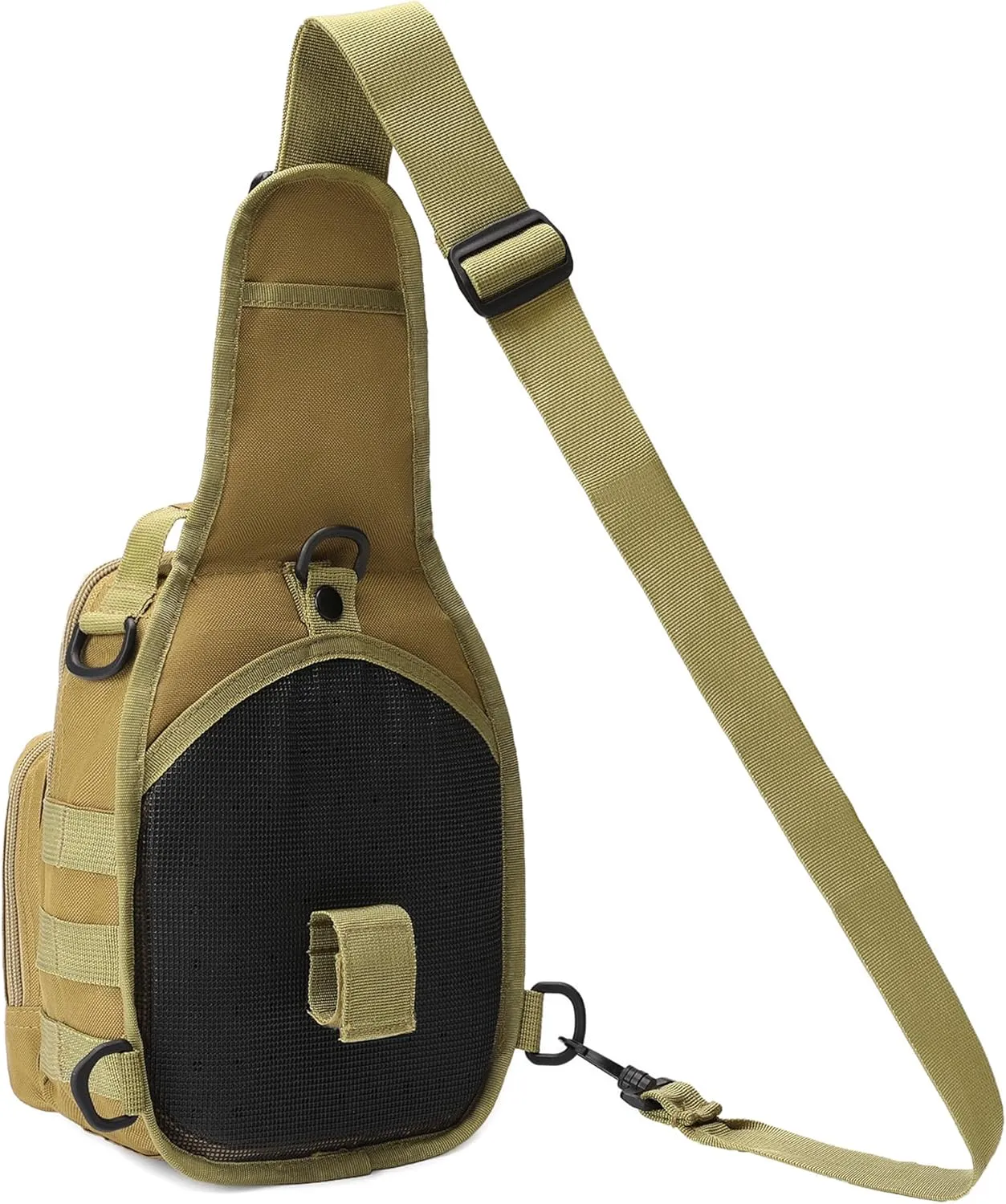 HOW'ON Hunting Backpack Waterproof Sling Shoulder Bag Small Carry Pouch Khaki