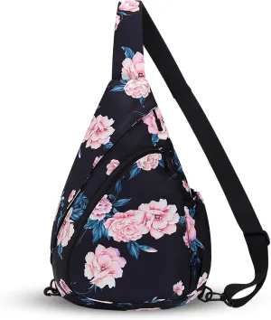 HUA ANGEL Crossbody Sling Bag for Men & Women Lightweight Waterproof Chest Shoulder Bag for Travel Hiking & Everyday Use