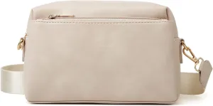 HUA ANGEL Small Crossbody Bags for Women Leather Cellphone Shoulder Handbags Triple Zip Satchel Purse with Adjustable Strap
