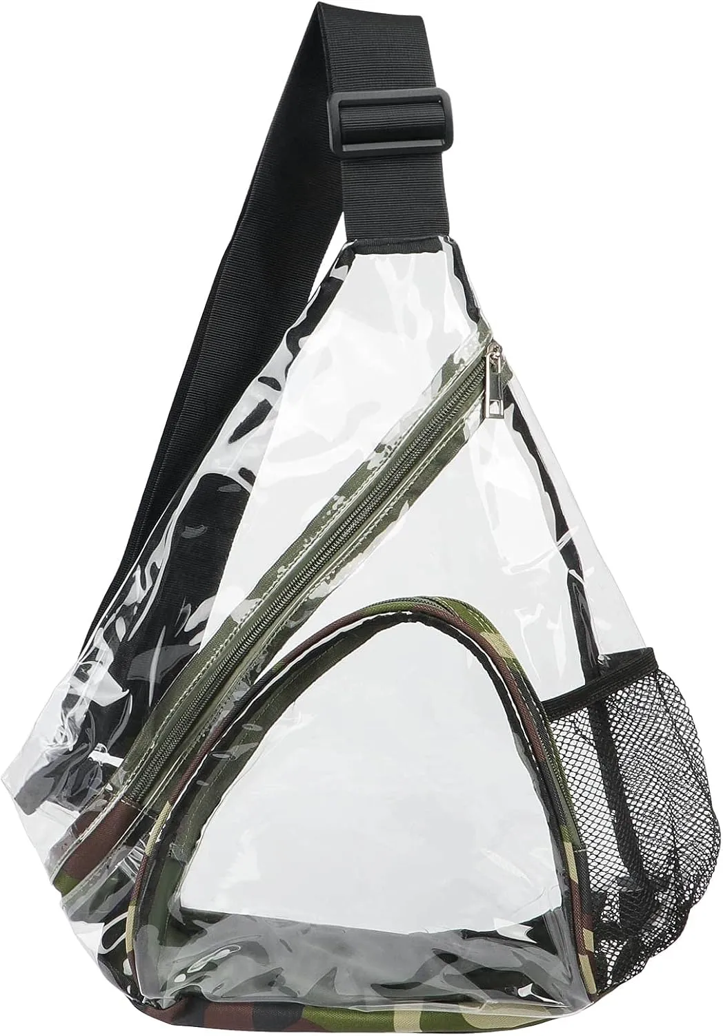 HULISEN Clear Sling Bag, Clear Bag Stadium Approved, Transparent Shoulder Crossbody Backpack Chest Casual Daypack