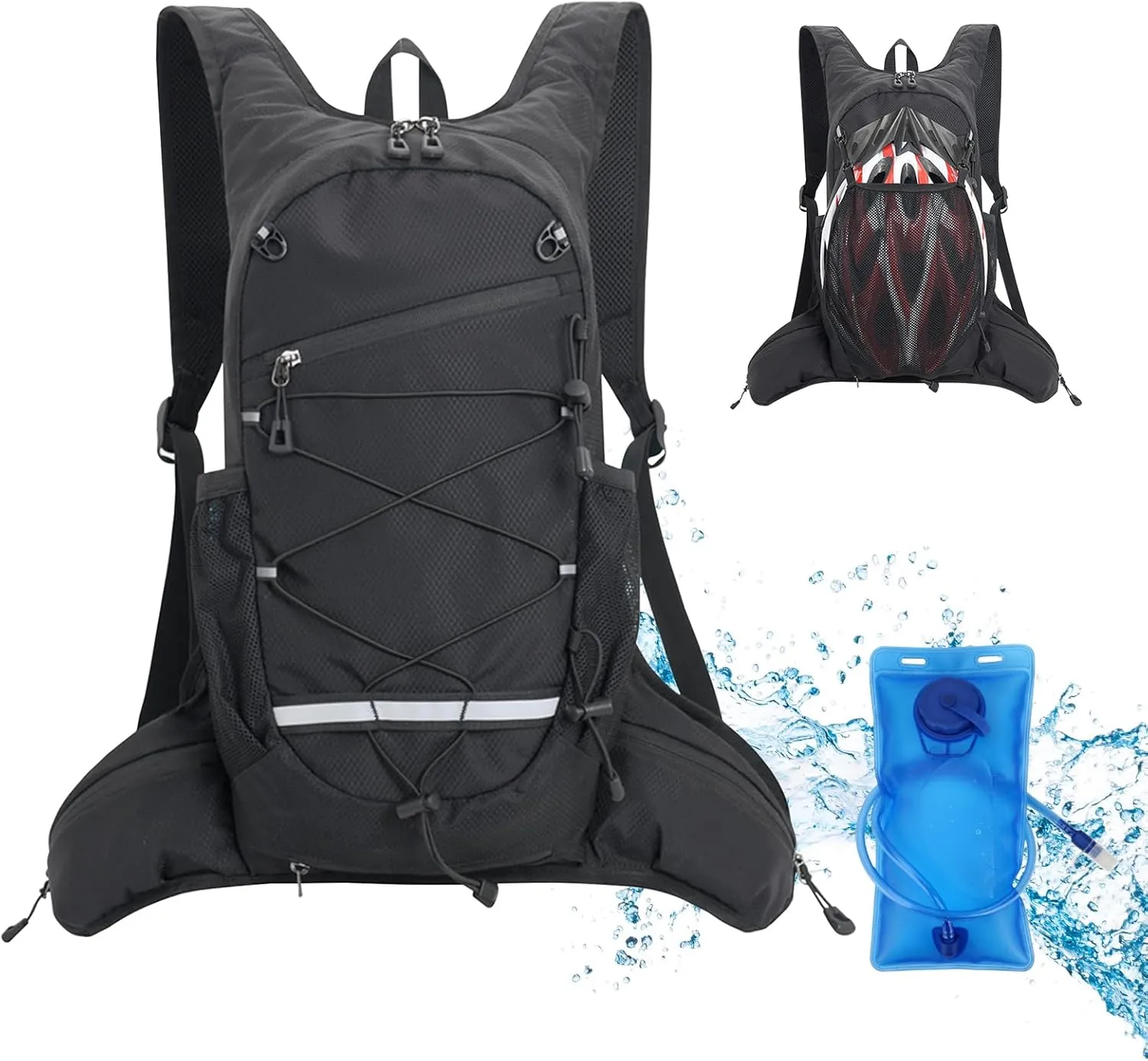 Hydration Backpack 20L with Water Bladder，Hydration Pack, Lightweight Hydration Vest Bag Pack for Outdoor Cycling Marathon Running Skiing Camping Climbing for Men and Women
