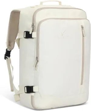 Hynes Eagle Carry on Backpack 38L Large Travel Backpack for Women Flight Approved Weekender Bag Laptop Backpack Men 15 inches Beige