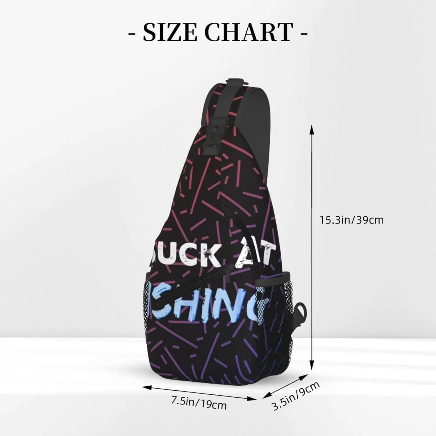 I Suck At Fishing Small Crossbody Backpack Sling Bag For Men Women Mini One Shoulder Chest Bags Gym Sport Travel Hiking Daypack