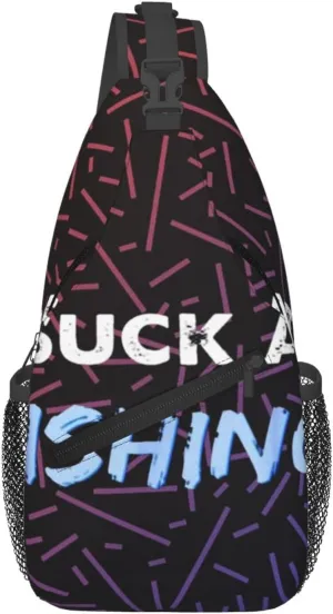 I Suck At Fishing Small Crossbody Backpack Sling Bag For Men Women Mini One Shoulder Chest Bags Gym Sport Travel Hiking Daypack