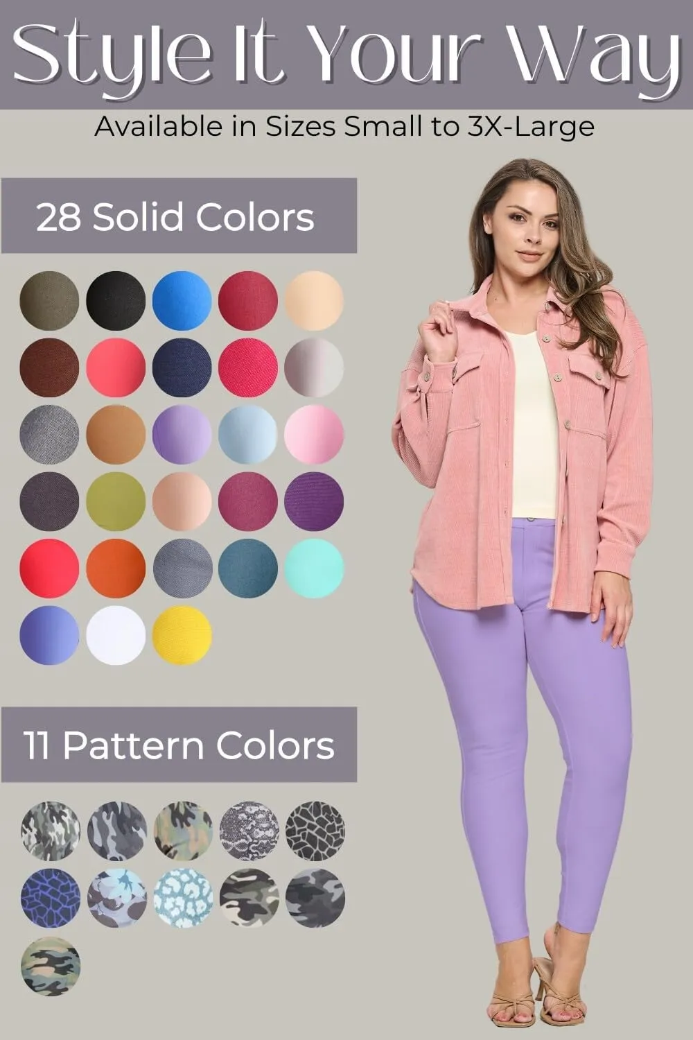 ICONOFLASH Women's Stretch Jeggings with 5 Pockets Pull On Skinny Jean Leggings (Available in Plus Size)