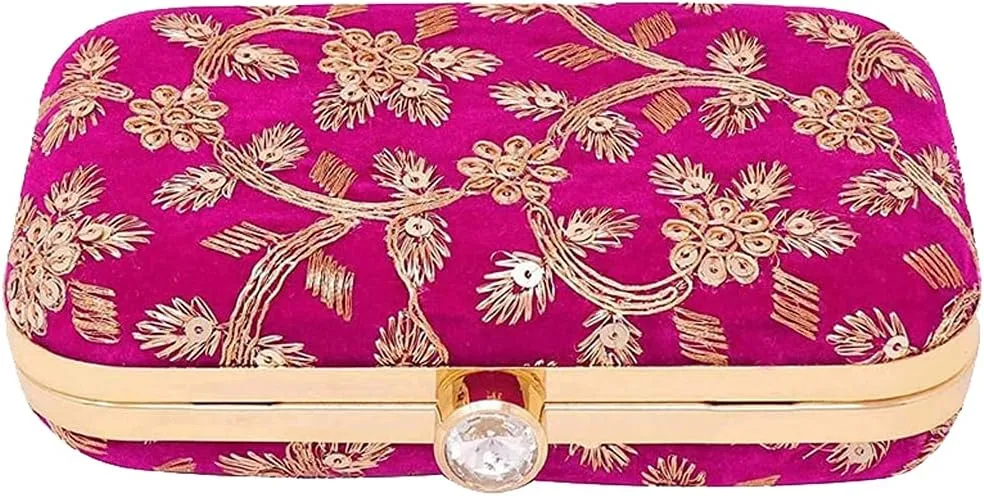 IGH Luxurious Indian Velvet Clutches for Women Ideal Wedding Favors, Unique Wedding Gifts, Christmas Party Gifts, Return Gift