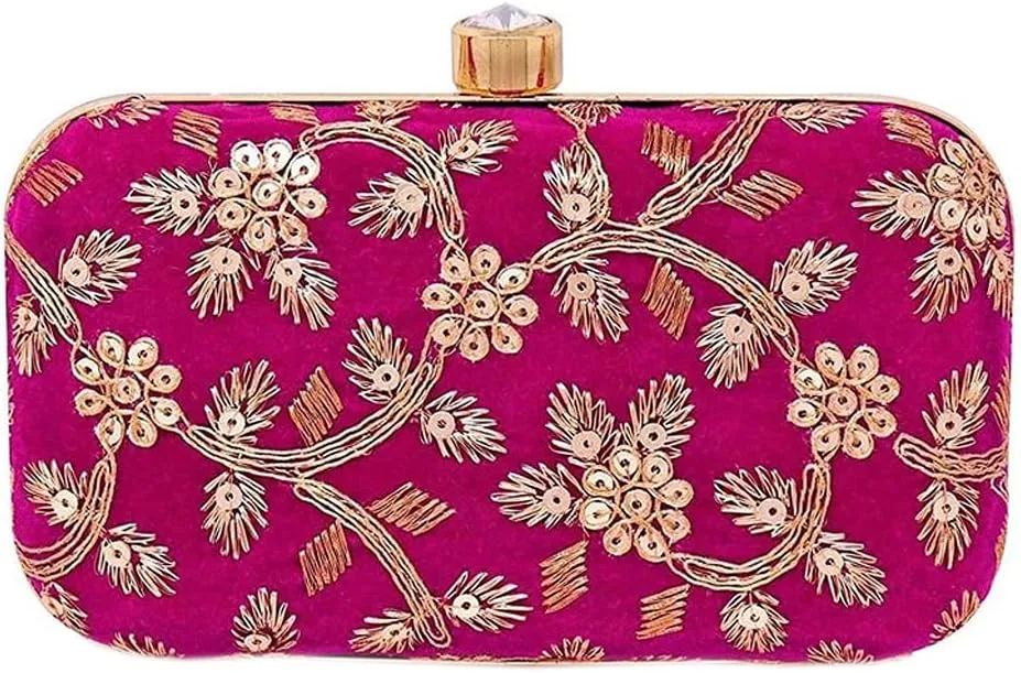 IGH Luxurious Indian Velvet Clutches for Women Ideal Wedding Favors, Unique Wedding Gifts, Christmas Party Gifts, Return Gift
