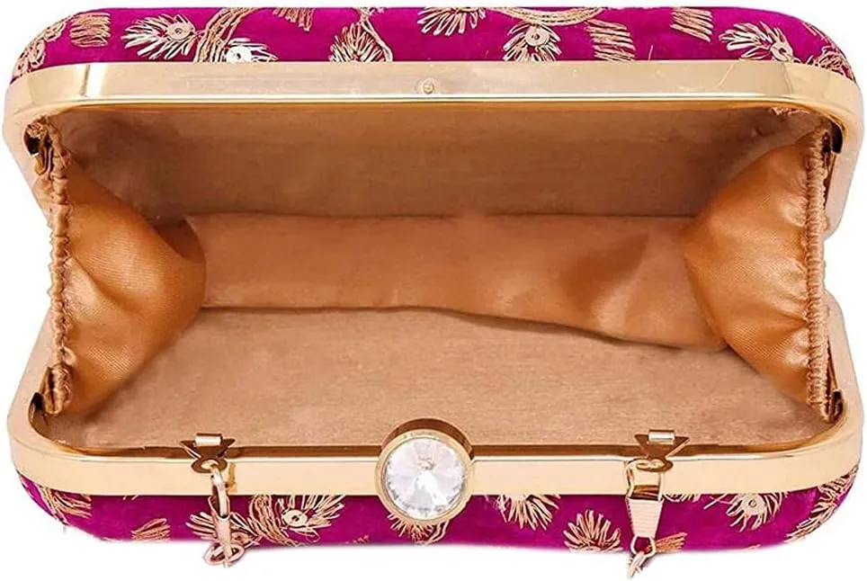 IGH Luxurious Indian Velvet Clutches for Women Ideal Wedding Favors, Unique Wedding Gifts, Christmas Party Gifts, Return Gift