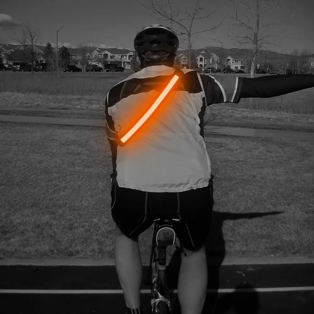 Illumifun LED Running Belt - USB Rechargeable Light Up Sash, High-Visibility Elastic Waistband Light for Running, Cycling, Hiking, Camping & Nighttime Activities