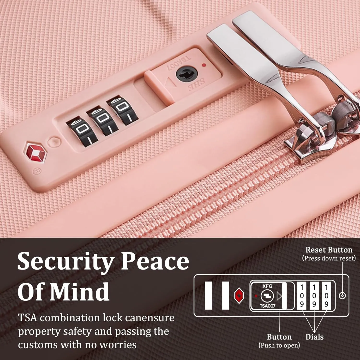 imiomo Hard Shell 20 Inch Carry on Luggage 3 Piece Set with Travel Backpack, Lightweight Hardside Carry-On Suitcase with Spinner Wheels and TSA Lock, Pink