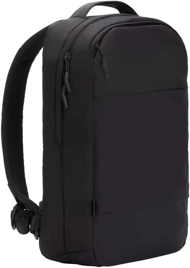 Incase City Compact Backpack - School/Work/Everyday Backpack - Slim & Compact Design -16" Laptop Storage Compartment, Quick Access Pocket, Front Pocket, Adjustable and Padded Straps - Cordura Black