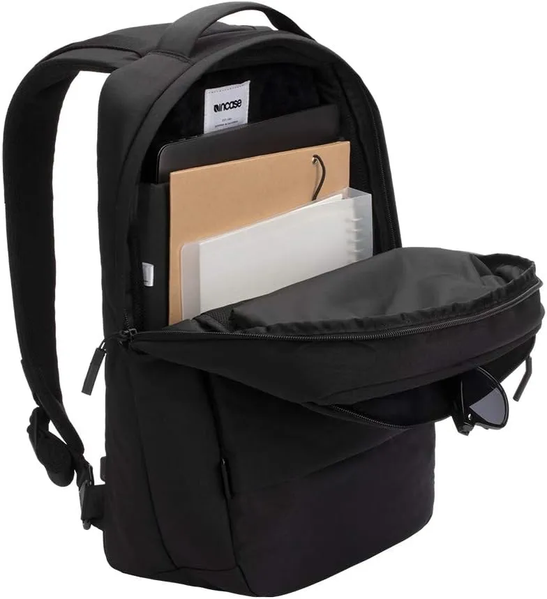 Incase City Compact Backpack - School/Work/Everyday Backpack - Slim & Compact Design -16" Laptop Storage Compartment, Quick Access Pocket, Front Pocket, Adjustable and Padded Straps - Cordura Black
