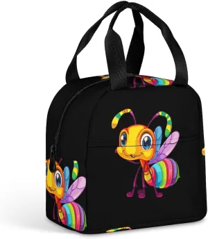 Insect Ant Portable Lunch Tote Bag Leakproof Cooler Bag Reusable Lunch Box for Picnic Beach Work