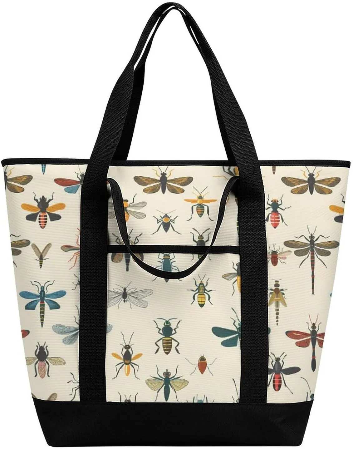 Insect Shopping Bags Insulated Lunch Bag Shoulder Grocery Bags for Work Travel Beach
