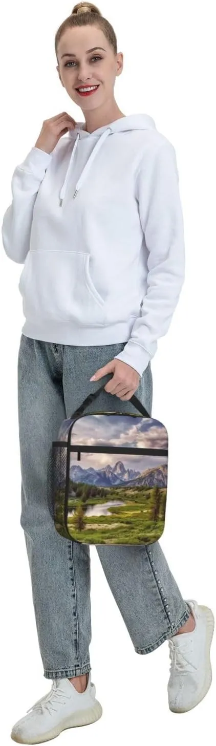 Insulated Lunch Bag for Men Women Reusable Lunch Box Landscape national park Lunchbox Leakproof Cooler Bags for Work Picnic