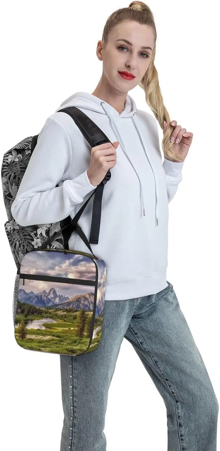 Insulated Lunch Bag for Men Women Reusable Lunch Box Landscape national park Lunchbox Leakproof Cooler Bags for Work Picnic
