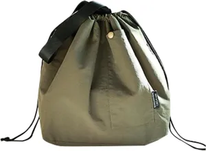 Insulated Lunch Bag for Women, Waterproof Foldable Lightweight Lunch Box with Drawstring Closure for Men, Cooler Tote Bag for Adult Work Office (Limestone Green)