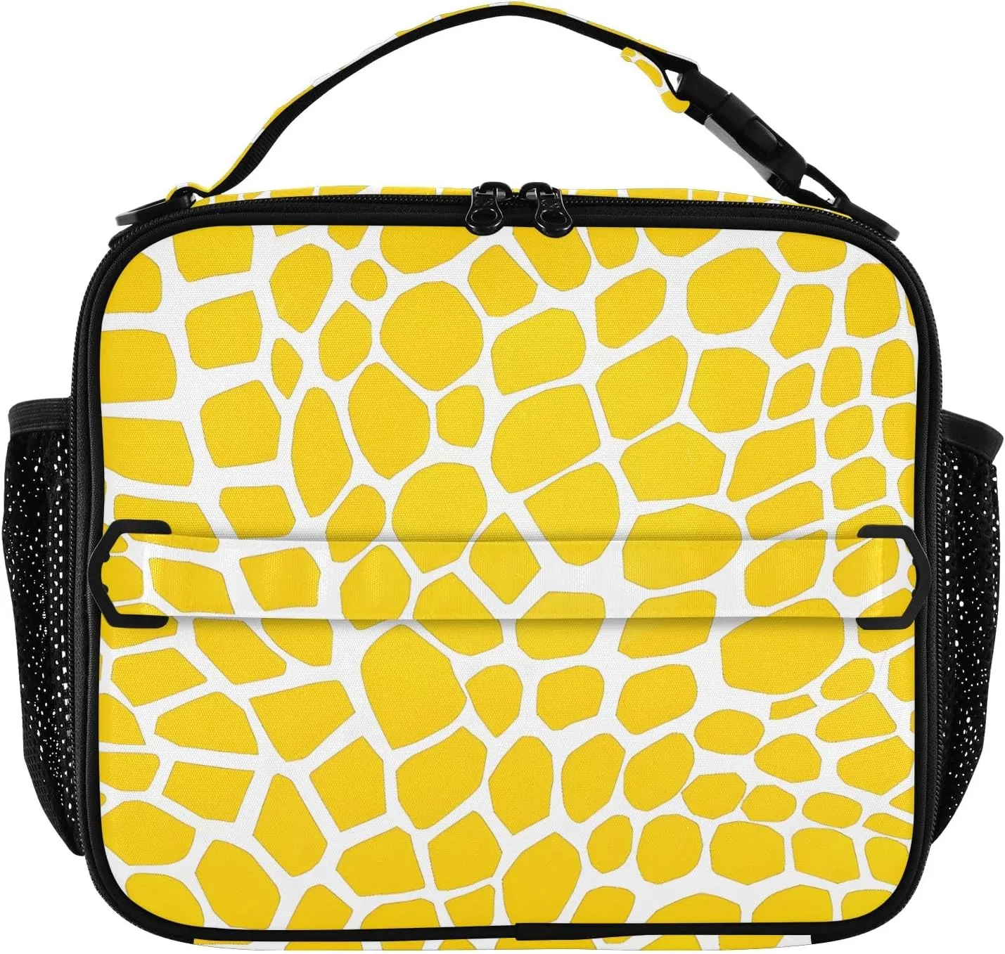 Insulated Lunch Bag Lunch box Cooler Bag for Women Men Yellow Lizard Skin Reusable Portable with Shoulder Strap