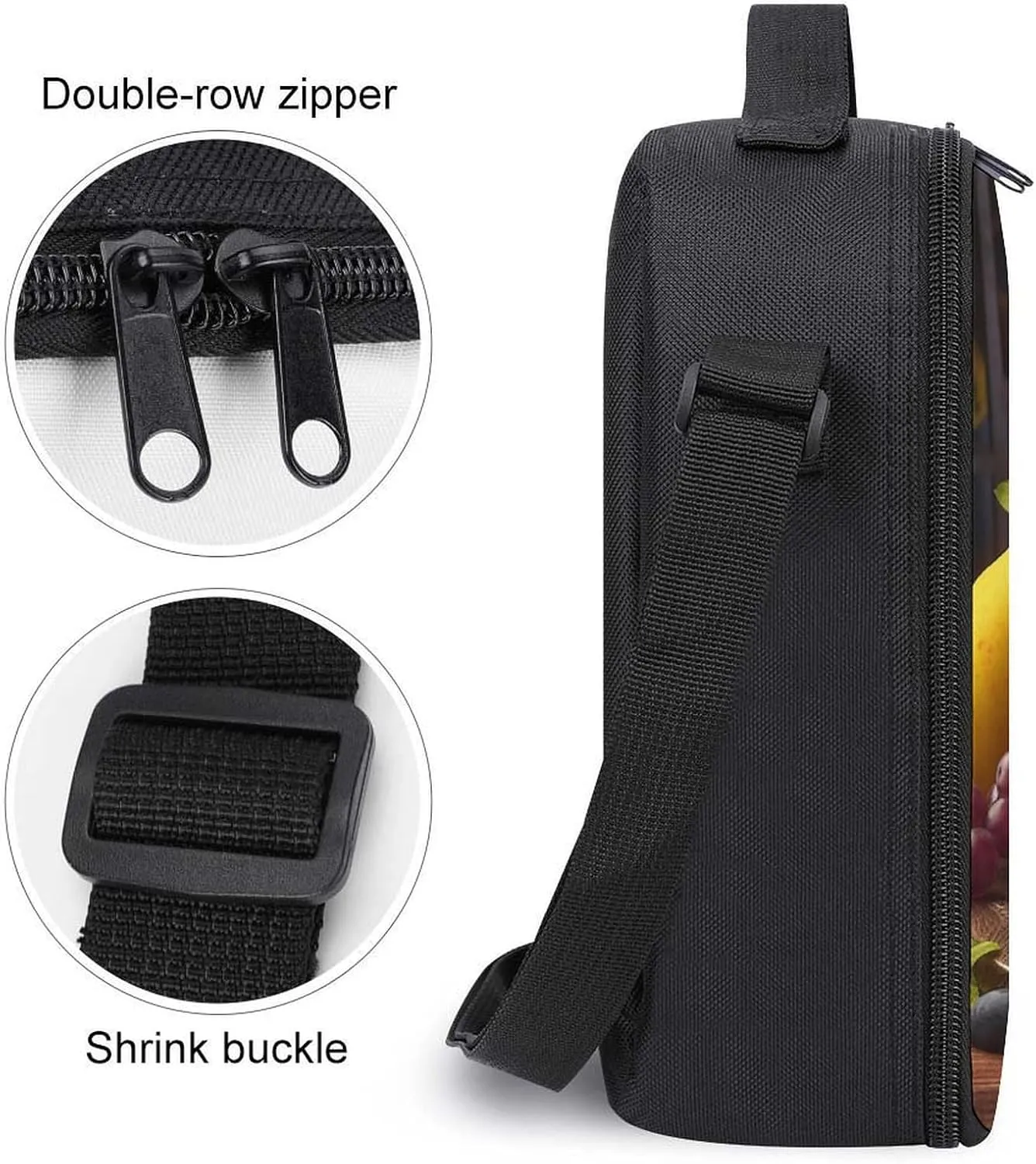 Insulated Lunch Bag Lunch Box for Women Men Mango Smoothie Lunch Tote Bags for Work Office