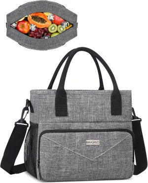 Insulated Lunch Bags, Large Capacity Leakproof Cooler Bag, Women Lunch Tote Bag with Shoulder Strap, Adult Lunch Box for Work Picnic Beach