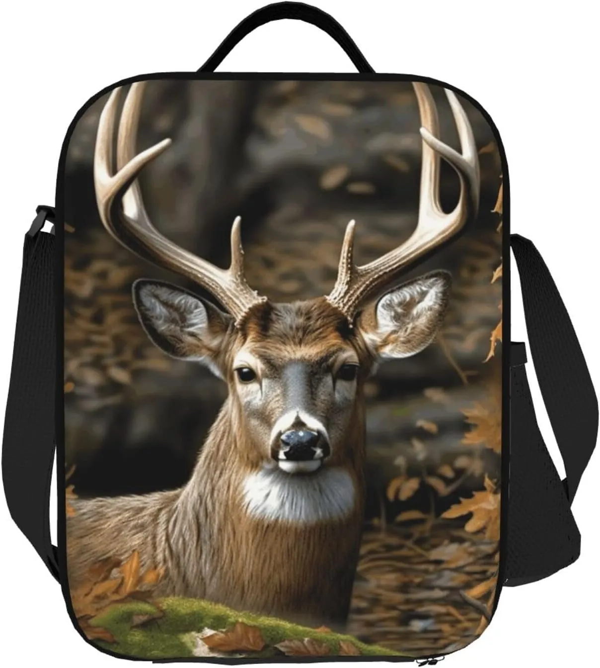 Insulated Lunch box for Men Women Reusable Lunch Bag Camouflage Deer Cooler Tote Bags for Work Picnic