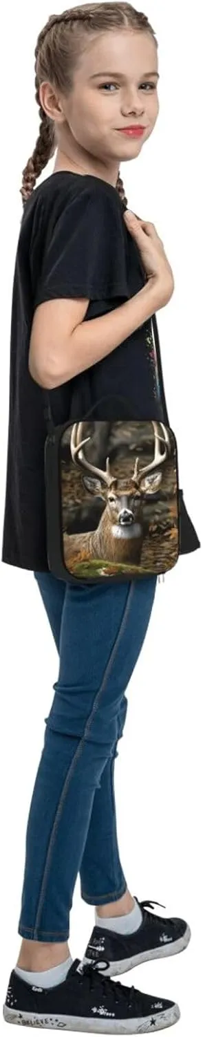Insulated Lunch box for Men Women Reusable Lunch Bag Camouflage Deer Cooler Tote Bags for Work Picnic
