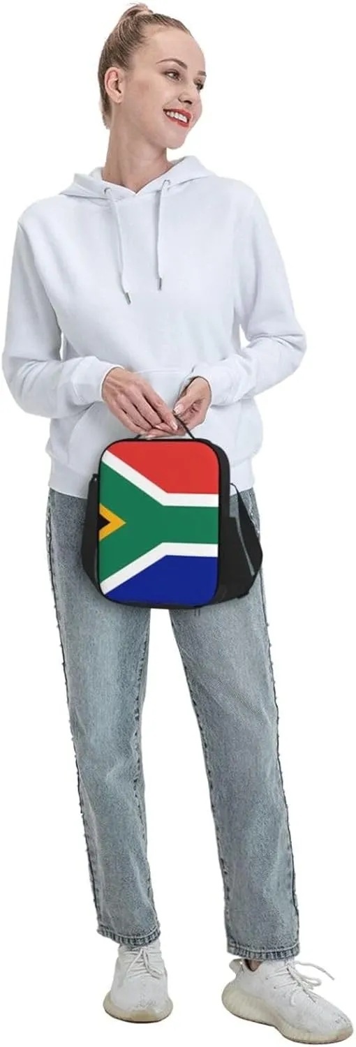 Insulated Lunch box for Men Women Reusable Lunch Bag South Africa flag Cooler Tote Bags for Work Picnic