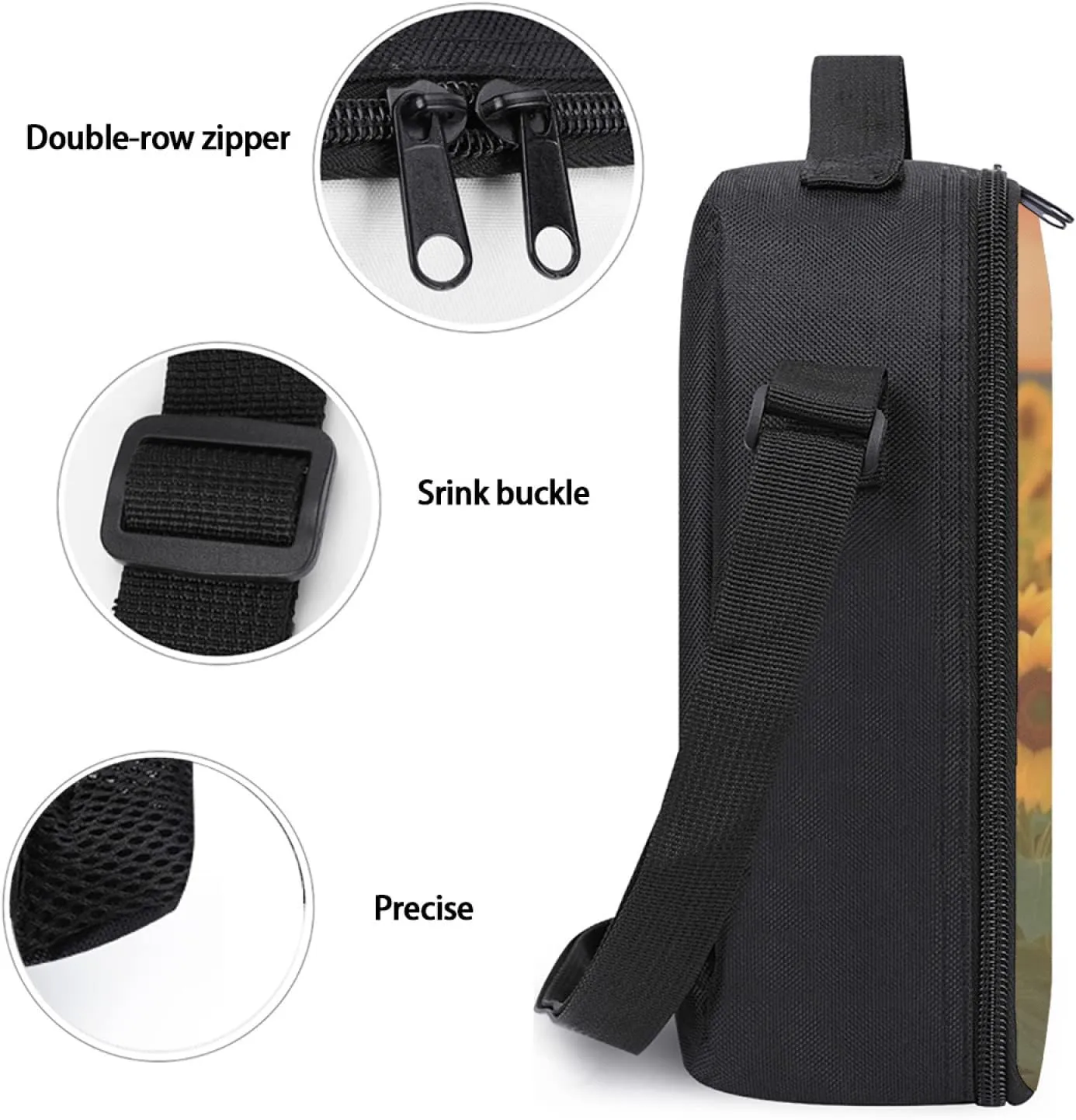Insulated Lunch Box Horse Lunch Bag for Women & Men Small Leakproof Cooler Food Lunch Containers Reusable Large Capacity Lunch Tote Bags with Shoulder Strap for Work Travel Picnic