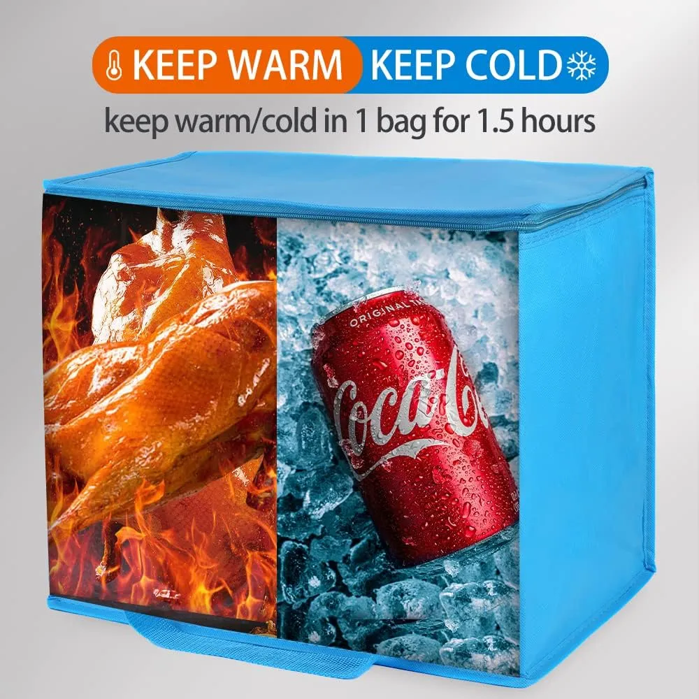 Insulated Reusable Grocery Shopping Bags, 4 Packs