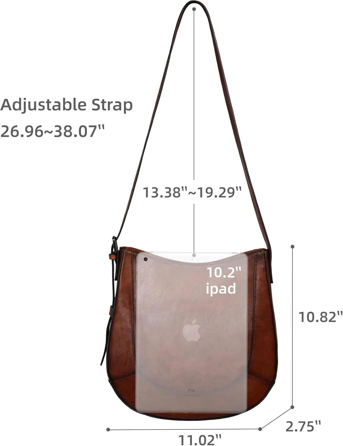Iswee Leather Purses for Women Hobo Bags Designer Crossbody Bag Vintage Women’s Shoulder Handbags Work Purse