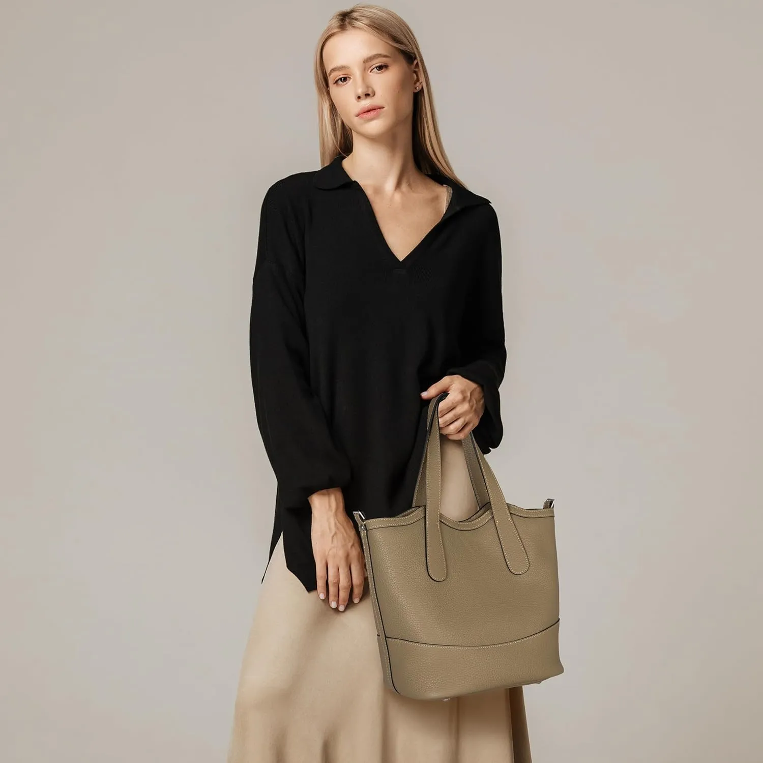 Iswee Satchel Bags for Women Leather Purses and Handbags Designer Tote Bag Fashion Shoulder Purse
