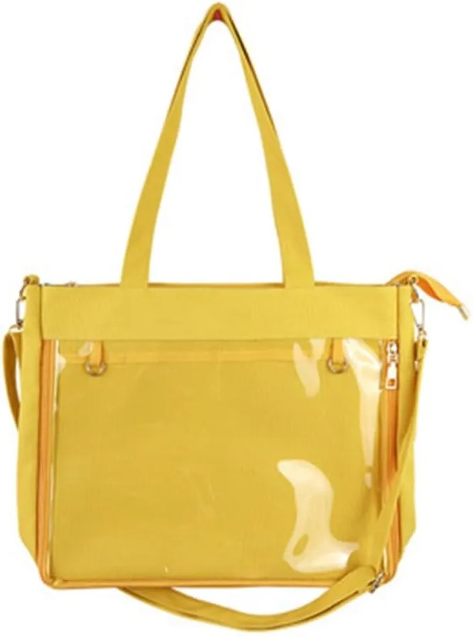 Japanese Style Crossbody Bag for Women Cute Canvas Bag Teen Shoulder Bag Student Handbag Lovely Clear Messenger Bag