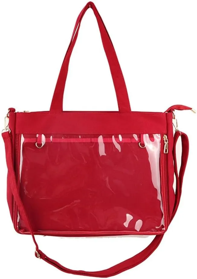 Japanese Style Crossbody Bag for Women Cute Canvas Bag Teen Shoulder Bag Student Handbag Lovely Clear Messenger Bag