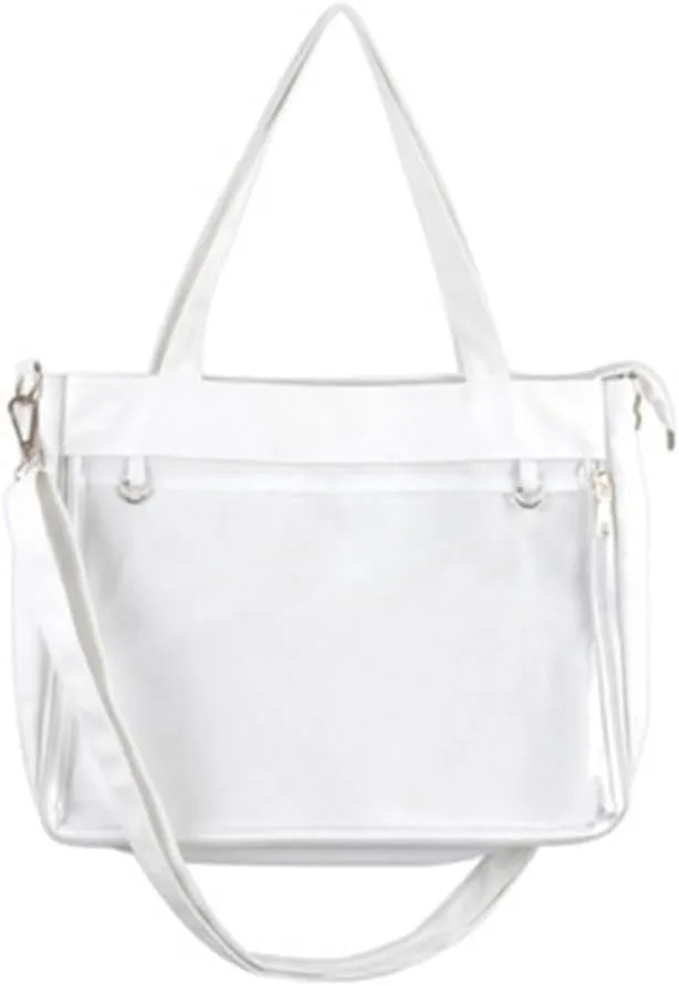Japanese Style Crossbody Bag for Women Cute Canvas Bag Teen Shoulder Bag Student Handbag Lovely Clear Messenger Bag