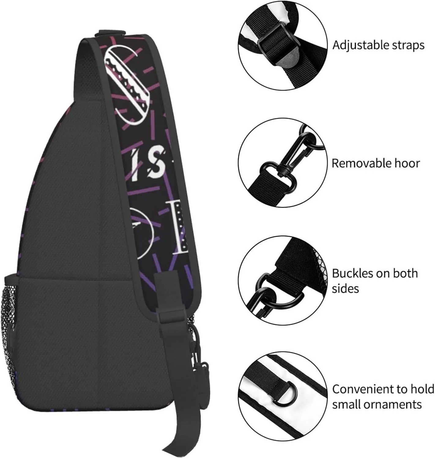 Je-Sus Is Lord Cross Small Crossbody Backpack Sling Bag For Men Women Mini One Shoulder Chest Bags Gym Sport Travel Hiking Daypack