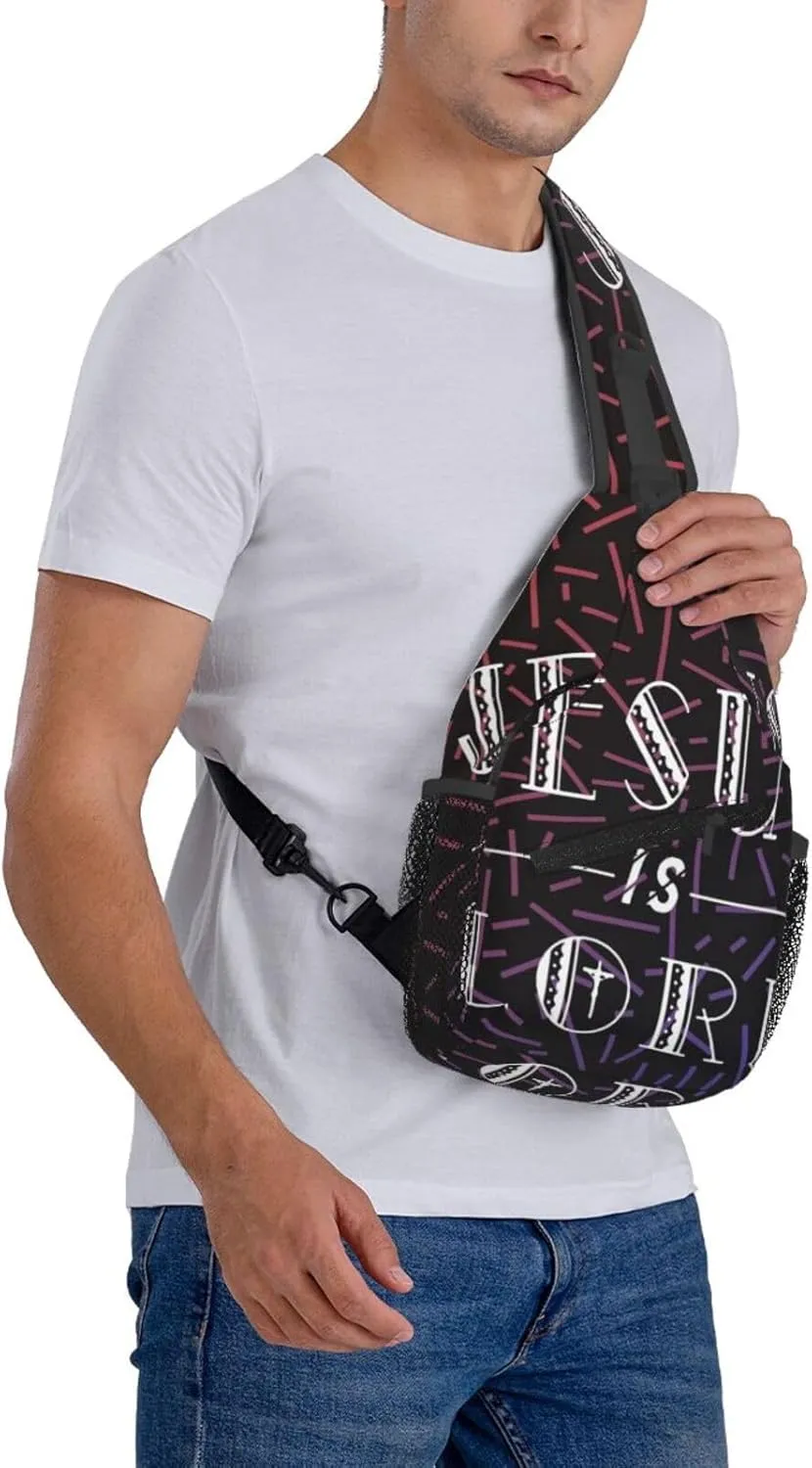 Je-Sus Is Lord Cross Small Crossbody Backpack Sling Bag For Men Women Mini One Shoulder Chest Bags Gym Sport Travel Hiking Daypack