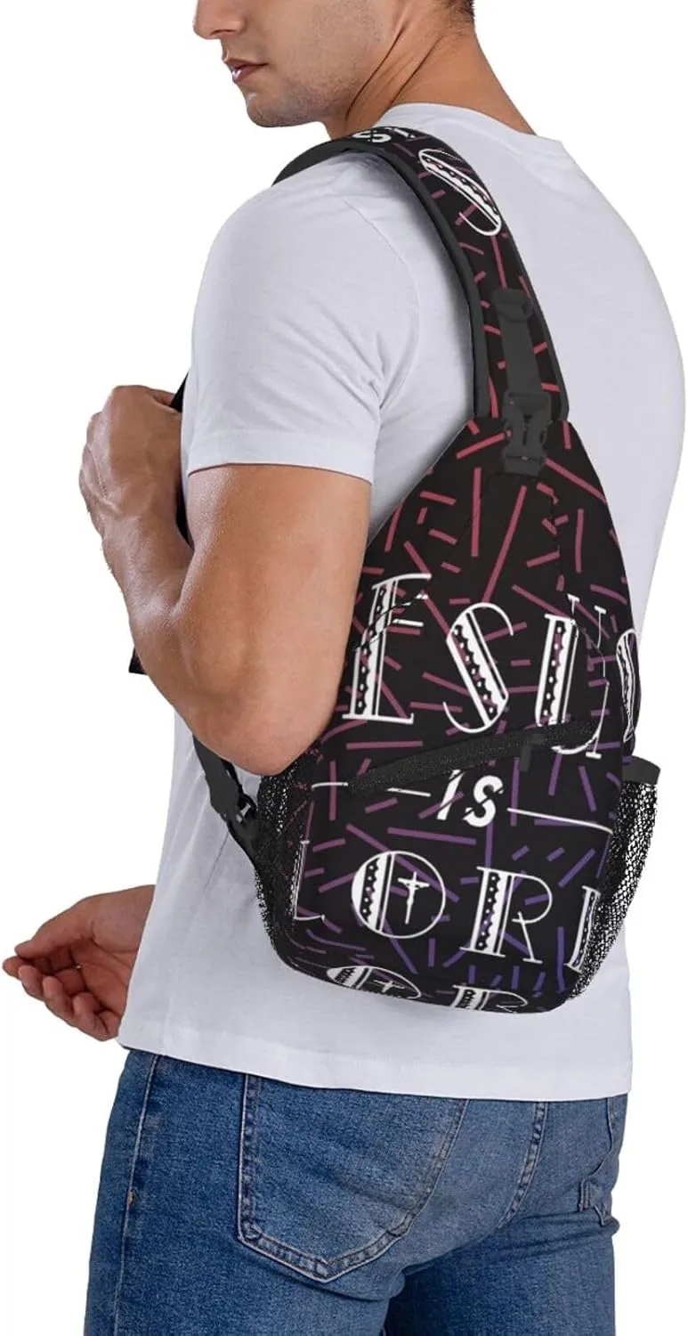 Je-Sus Is Lord Cross Small Crossbody Backpack Sling Bag For Men Women Mini One Shoulder Chest Bags Gym Sport Travel Hiking Daypack