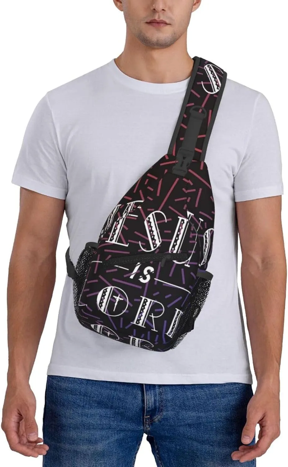 Je-Sus Is Lord Cross Small Crossbody Backpack Sling Bag For Men Women Mini One Shoulder Chest Bags Gym Sport Travel Hiking Daypack