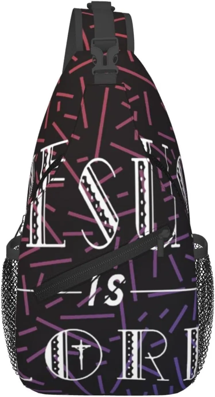 Je-Sus Is Lord Cross Small Crossbody Backpack Sling Bag For Men Women Mini One Shoulder Chest Bags Gym Sport Travel Hiking Daypack