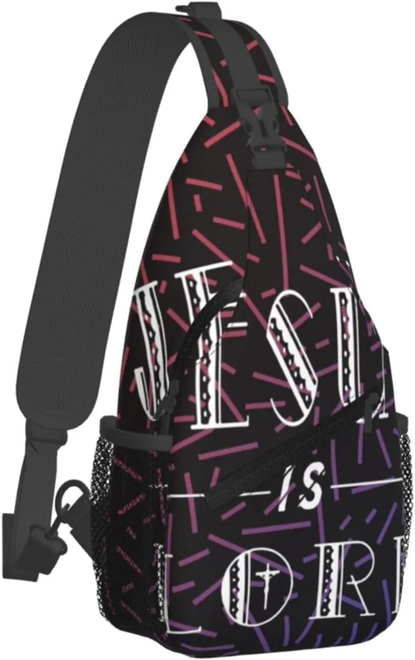 Je-Sus Is Lord Cross Small Crossbody Backpack Sling Bag For Men Women Mini One Shoulder Chest Bags Gym Sport Travel Hiking Daypack