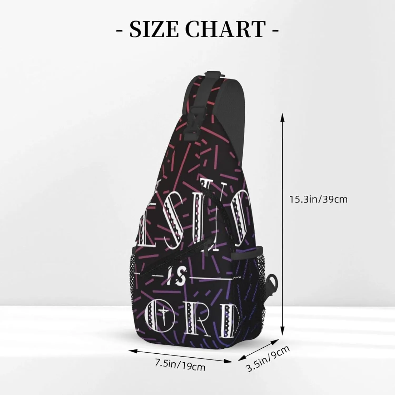 Je-Sus Is Lord Cross Small Crossbody Backpack Sling Bag For Men Women Mini One Shoulder Chest Bags Gym Sport Travel Hiking Daypack