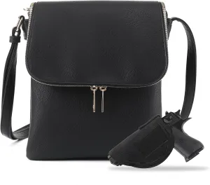 JESSIE & JAMES Cheyanne Concealed Carry Crossbody Bag with Lock and Key