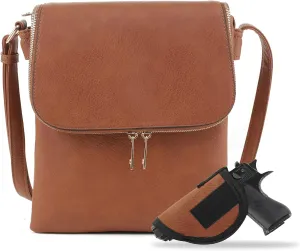 JESSIE & JAMES Cheyanne Concealed Carry Crossbody Bag with Lock and Key
