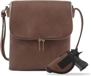 JESSIE & JAMES Cheyanne Concealed Carry Crossbody Bag with Lock and Key