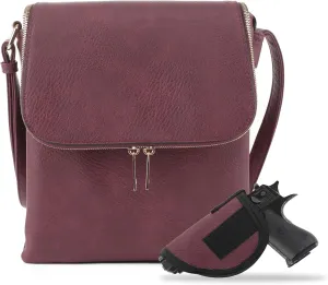 JESSIE & JAMES Cheyanne Concealed Carry Crossbody Bag with Lock and Key