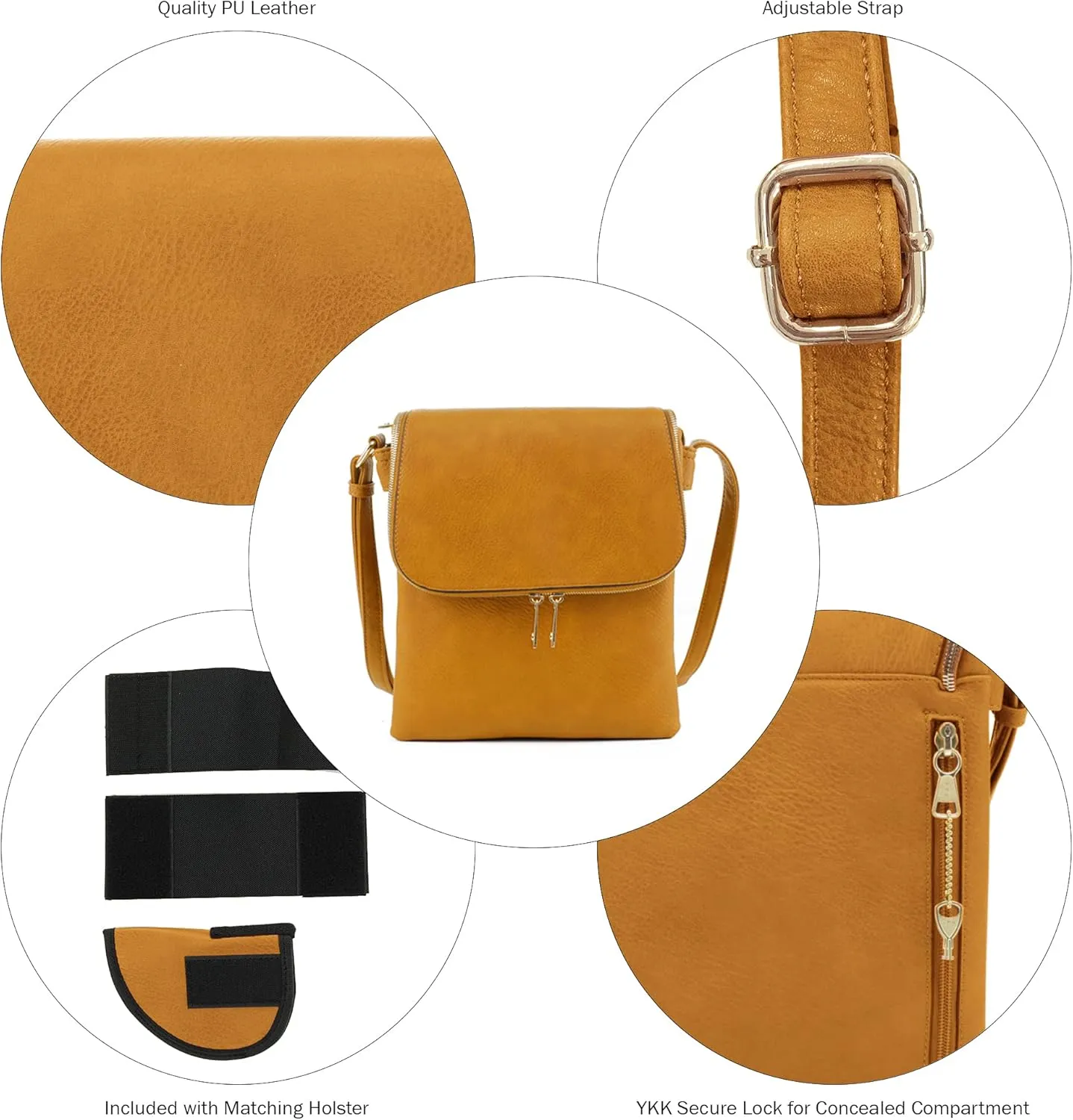 JESSIE & JAMES Cheyanne Concealed Carry Crossbody Bag with Lock and Key