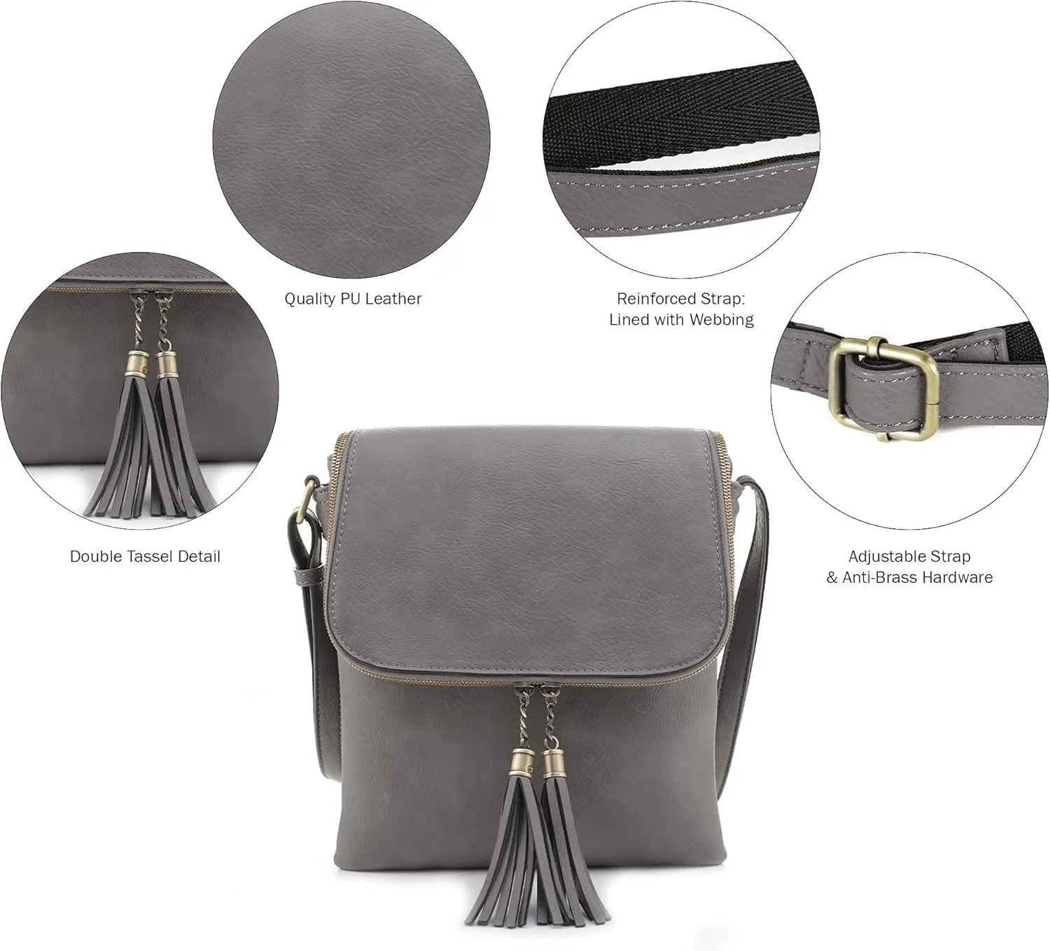 JESSIE & JAMES Cheyanne Concealed Carry Crossbody Bag with Lock and Key