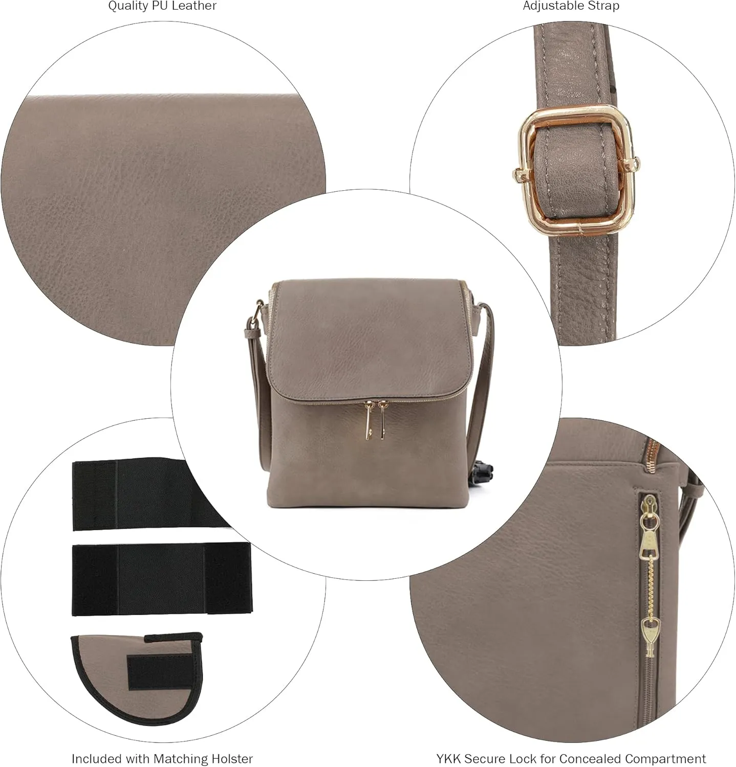 JESSIE & JAMES Cheyanne Concealed Carry Crossbody Bag with Lock and Key