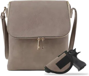 JESSIE & JAMES Cheyanne Concealed Carry Crossbody Bag with Lock and Key
