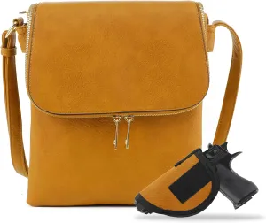 JESSIE & JAMES Cheyanne Concealed Carry Crossbody Bag with Lock and Key